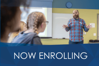 Now enrolling announcement graphic
